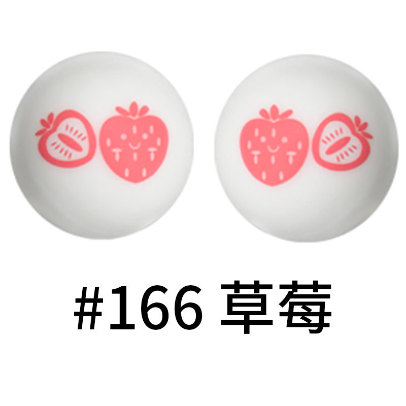 Wholesale 50pcs 16mm Print Silicone Beads Colorful Silicone Water Transfer Beads